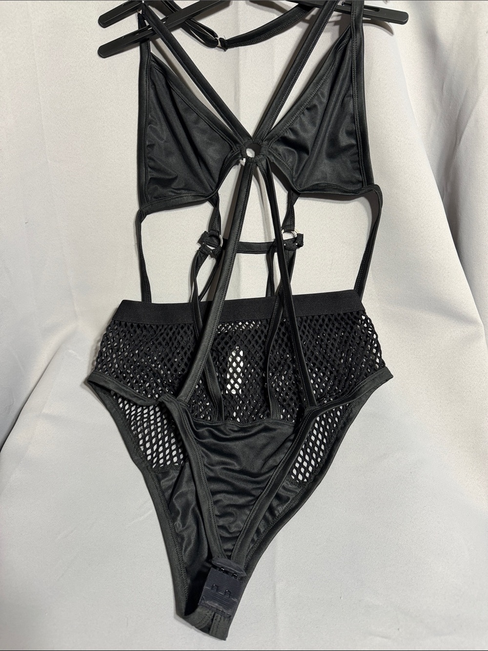 Black Mesh-Detail lingerie